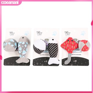 Ccooamani|  ของเล่นตุ๊กตาหนู ปลา บอล ตลก สําหรับสัตว์เลี้ยง แมว 6 ชิ้น