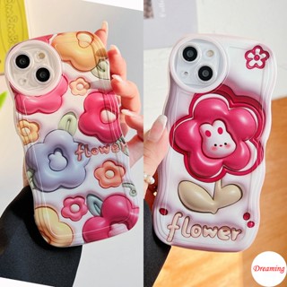 เคสโทรศัพท์มือถือ ทรงวงรี ขนาดใหญ่ ลายดอกไม้ หัวกระต่าย สําหรับ VIVO V27E V25E V23E V21E V20 V17 V15 V9 Youth V5S S1 Pro