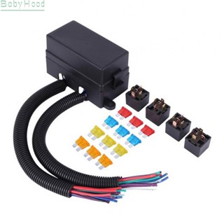 【Big Discounts】12 Way Wired Relay Box 12V Automotive 5 Pin 40A Relay and Blade Fuse Holder#BBHOOD