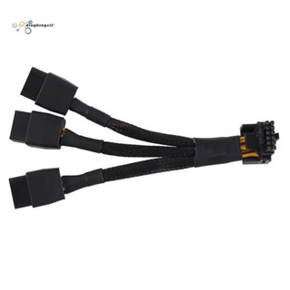 สายเคเบิลเชื่อมต่อ 3X8Pin PCI-E เป็น 16PIN(12+4) PCI-E 5.0 12VHPWR 90 องศา RTX4090 RTX4080 Series P8X3 เป็น 16PIN-A