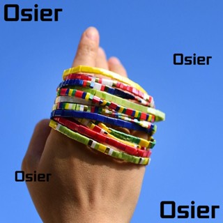 Osier1 สร้อยข้อมือโซ่ ประดับลูกปัดทิลา ยืดหยุ่น เครื่องประดับแฟชั่น สไตล์โบโฮ สําหรับเด็กผู้หญิง