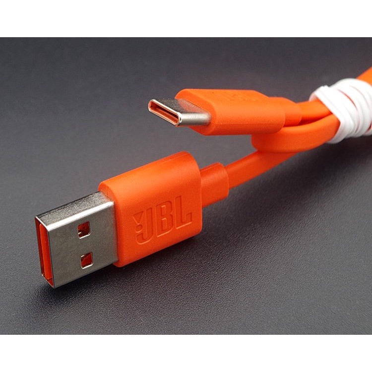 Jbl สายชาร์จลําโพง TypeC แบบสั้น สีส้ม BRIC GO3 Charge4 Flip5 Pulse5