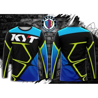 Kyt เสื้อแขนยาว สีฟ้า สําหรับขี่จักรยาน yamaha