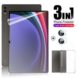 3In1 Camera Glass &amp; Soft PET Film &amp; Clear TPU Soft Case For Samsung Galaxy Tab S9 Ultra Plus Sumsung Glaxy TabS9 S 9 S9+ S9Ultra