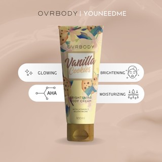 OVRBODY Vanilla Cookies Brightening Body Cream - Lotion Krim Mencerahkan Kulit