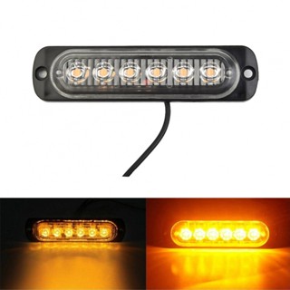 หลอดไฟแฟลช LED DC 12V-24V พลาสติก สีเหลือง เพื่อความปลอดภัย