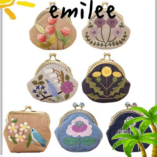 EMILEE ชุดอุปกรณ์เย็บปักถักร้อย ลายดอกไม้ แฮนด์เมด หลากสี DIY