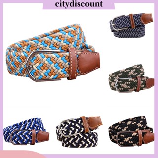 &lt;citydiscount&gt; เข็มขัดผ้าถัก ยืดหยุ่น ใส่สบาย แฟชั่นสําหรับผู้ชาย ผู้หญิง