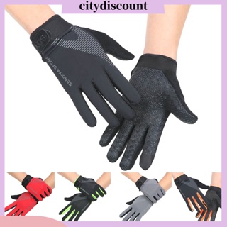 &lt;citydiscount&gt; ถุงมือกันแดด แบบเต็มนิ้ว สัมผัสหน้าจอได้ สําหรับปีนเขา 1 คู่