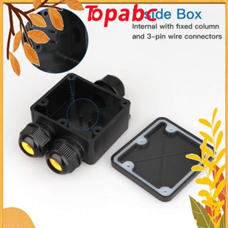 TOP กล่องเคสเชื่อมต่อไฟฟ้า กันน้ํา IP68 3 ทาง เข้า 1 ออก 2 พร้อมขั้วต่อ