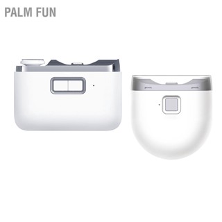 Palm Fun กรรไกรตัดเล็บไฟฟ้าแบบพกพาไฟล์ตัดเล็บมือพร้อมไฟสำหรับเด็กและผู้สูงอายุ