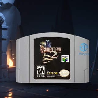 Resident Evil 2 การ์ดเกมผีดิบ NTSC เวอร์ชั่น USA Resident Evil Games Survival Horror Games Zombie สําหรับ Nintendo N64 [Missece.th]