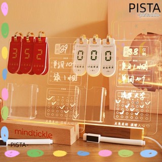 Pista โคมไฟกลางคืน LED พร้อมปากกานับถอยหลัง USB คุณภาพสูง ลบได้ สําหรับตกแต่ง DIY