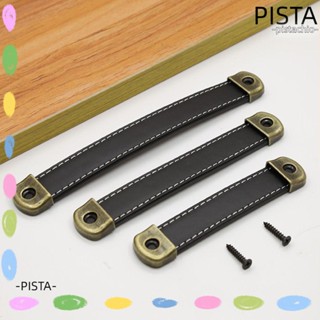 Pista ลูกบิดประตูลิ้นชัก แบบหนัง 128 160 มม. 4 ชิ้น