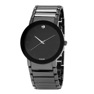 【yunhai】Black Shell Crazy Horse Belt Quartz Watch Simple Watch Waterproof Casual Watch