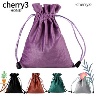 Cherry3 ถุงผ้ากํามะหยี่ ขนาด 10x15 ซม. 8x10 ซม. กันฝุ่น สีดํา สําหรับใส่ของขวัญ