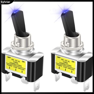 [sylviar] สวิตช์โยกไฟ Led 12v 30a พร้อมไฟ Led 1 คู่ สําหรับรถยนต์