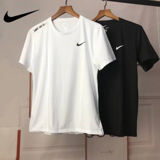 Nike ของแท้ 100% เสื้อยืดลําลอง คอกลม แขนสั้น แบบนิ่ม เรียบง่าย สําหรับผู้ชาย เหมาะกับการวิ่ง ออกกําลังกาย