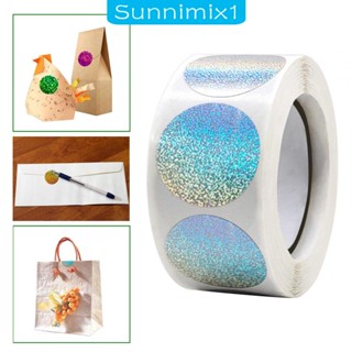 [Sunnimix1] ป้ายฉลาก ทรงกลม สําหรับตกแต่งกล่องของขวัญ 500 ชิ้น ต่อม้วน