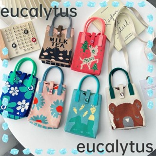 Eucalytus1 กระเป๋าสะพายไหล่ กระเป๋าถือ สะพายข้าง สายโซ่ แฮนด์เมด