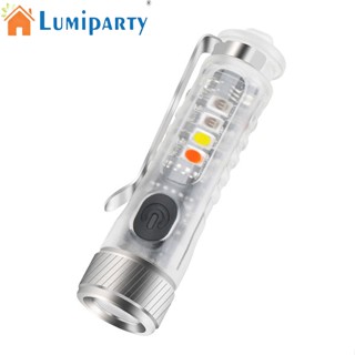 Lumiparty พวงกุญแจไฟฉาย Led ขนาดเล็ก แบบพกพา ชาร์จเร็ว พร้อมคลิป