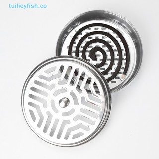 Tuilieyfish กล่องขดลวดยุง สเตนเลส พร้อมฝาปิด กันไฟ สําหรับวางกระถางธูปกลางแจ้ง