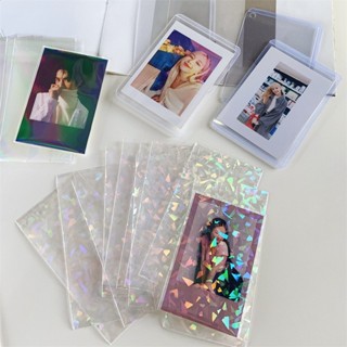 แผ่นฟิล์มโฮโลแกรมกระพริบแสงเลเซอร์ 10 ชิ้นสําหรับ Kpop Photocard