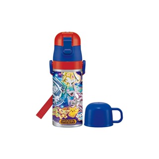 Skater Childrens 2WAY Stainless Steel Kids Water Bottle with Cup 350ml Pokémon 22 Boys SKDC3-A