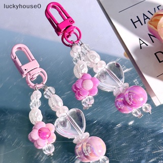 Luckyhouse0^^ พวงกุญแจ จี้ดอกไม้ หลากสี สําหรับห้อยโทรศัพท์มือถือ