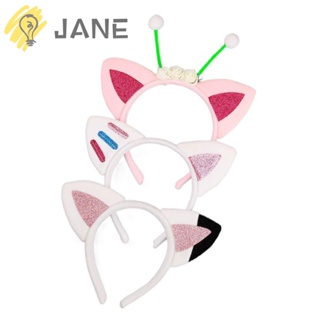 Jane ที่คาดผม หูแมว สัตว์ วันหยุด ตุ๊กตา เครื่องประดับผม พรอม น่ารัก ปาร์ตี้ฮาโลวีน ที่คาดผม เด็กผู้หญิง