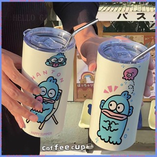 🥤สินค้าแอนิเมชั่น Limited Water Cup🥤 กระติกน้ําร้อน สเตนเลส แบบพกพา ลายการ์ตูนปลาน่าเกลียด สําหรับออฟฟิศ