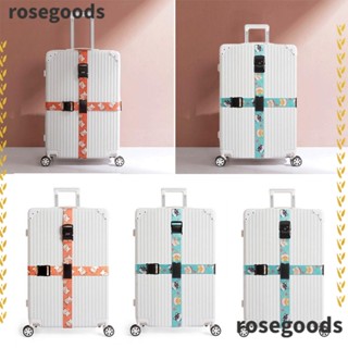 Rosegoods1 สายรัดกระเป๋าเดินทาง ผ้าไนล่อน แบบใส่รหัสผ่าน TSA ทนทาน สําหรับผู้ชาย และผู้หญิง