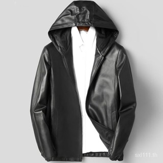 [Autumn New Product] [no compensation for selling out] Haining Leather leather clothing mens clothing motorcycle leather jacket mens slim short leather youth E35K