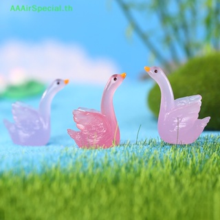 Aaairspecial ฟิกเกอร์เรซิ่น รูปการ์ตูนหงส์น่ารัก 2 ชิ้น