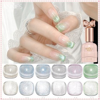 Annie Explosive Star Mercury Series Cat&amp;#39;s Eye Nail Polish Gel Colorful Crystal Spar Super Flash Phototherapy Glue Nail Art For Nail Shop 10ml JOYFEEL