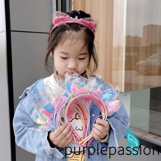 Purplepassion- ที่คาดผมเจ้าหญิง หูแมวน่ารัก / เมาส์การ์ตูน / มงกุฎทรายดูด ที่คาดผม สําหรับเด็ก อุปกรณ์จัดแต่งทรงผม