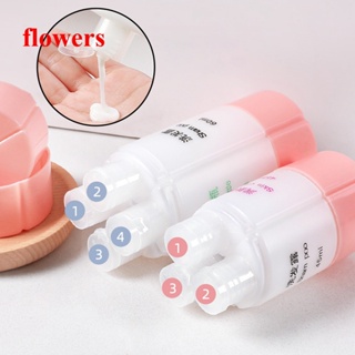 Flowers 4 In 1 ขวดเปล่า สําหรับใส่ครีม แชมพู โลชั่น เจลอาบน้ํา กันตก พร้อมฝาปิด