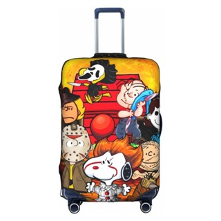 ผ้าคลุมกระเป๋าเดินทาง แบบหนา ป้องกันรอยขีดข่วน ลายการ์ตูน Snoopy ขนาด 18-32 นิ้ว