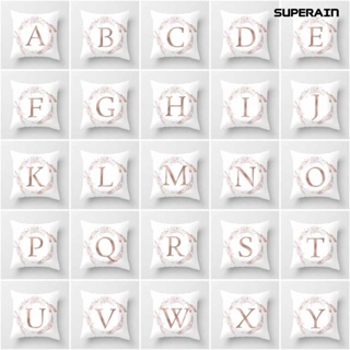 (super) ปลอกหมอนอิง ลายดอกไม้ ตัวอักษร สําหรับตกแต่งบ้าน โซฟา รถยนต์