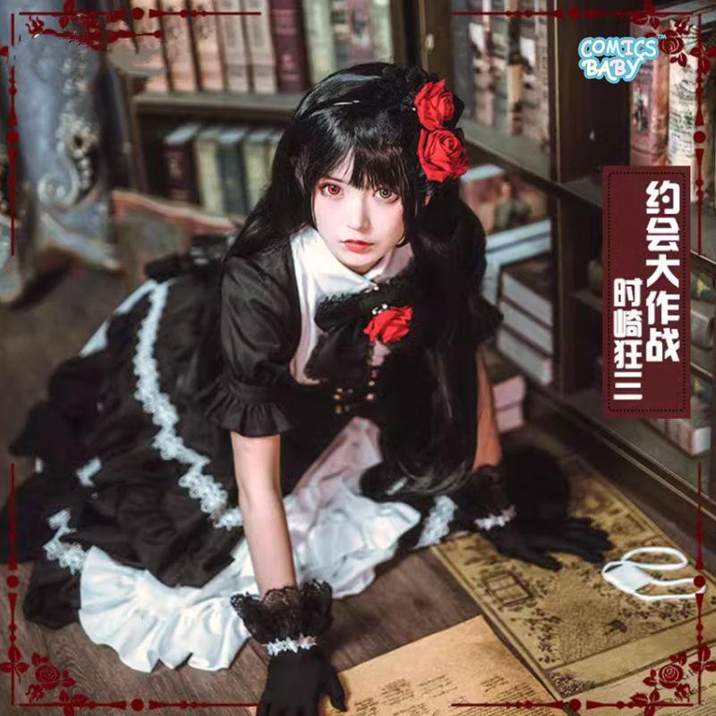 DATE A LIVE Tokisaki Kurumi Nightmare cosplay Costume ชุดเดรสคอสเพลย์  สไตล์โลลิต้า สําหรับผู้หญิง ​