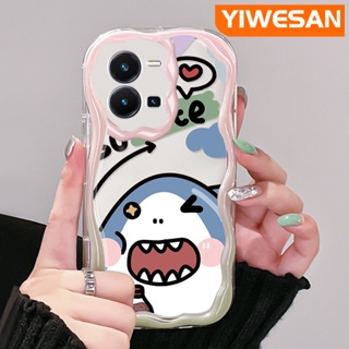 เคสโทรศัพท์มือถือ ซิลิกาใส แบบนิ่ม ลายฉลาม กันกระแทก สําหรับ vivo Y35 5G Y36 5G Y35