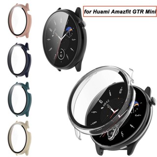 เคส + ตัวป้องกันหน้าจอ สําหรับ Amazfit GTR Mini กรอบแข็ง PC เคสกันชน + HD กระจกนิรภัย แบบบาง ป้องกันรอยขีดข่วน