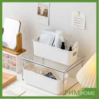 กล่องเก็บของมินิมอล กล่องเก็บผลิตภัณฑ์ดูแลผิว จัดระเบียบบนโต๊ะ Desktop storage box