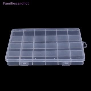 Familiesandhot&gt; กล่องพลาสติก 24 ช่อง สําหรับใส่เครื่องประดับ ลูกปัด
 ดี