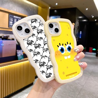 2 In 1 เคสโทรศัพท์มือถือ ซิลิโคนนิ่ม TPU กันฝุ่น กันกระแทก ลายคลื่น แกะตลก สําหรับ iPhone 14 13 12 11 Promax 6 6S 7 8 Plus X XR XSMax SE