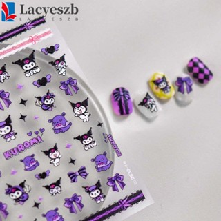 Lacyeszb สติกเกอร์ ลายการ์ตูนสัตว์ มีกาวในตัว สําหรับตกแต่งเล็บ DIY