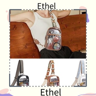 Ethel1 กระเป๋าคาดอก กระเป๋าคาดเอว แบบใส มีซิป จุของได้เยอะ แฟชั่นสําหรับผู้หญิง