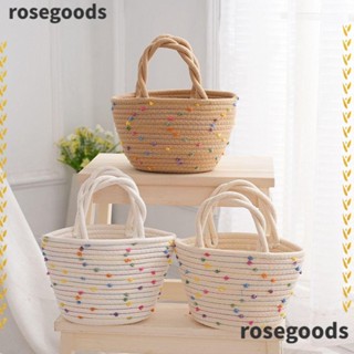 Rosegoods1 ตะกร้าสาน กระเป๋าถือ กระเป๋าเดินทาง สําหรับผู้หญิง