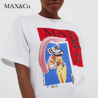 [พร้อมส่ง] Max เสื้อยืดคอกลม พิมพ์ลายโลโก้ เหมาะกับฤดูใบไม้ผลิ และฤดูร้อน