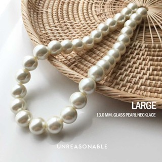 สร้อยคอมุกแก้ว 14 mm. Unreasonable Accessories UA0656-01